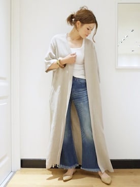 「NSF（エヌエスエフ）のアイテム」を使った、HIROさん（レディース・164cm）の夏コーディネート