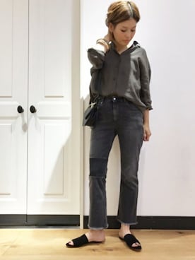 「M2MAlletier（エムツーマレティエ）のアイテム」を使った、HIROさん（レディース・164cm）の夏コーディネート