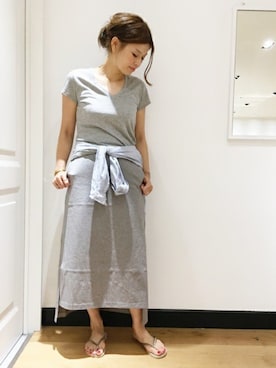 「havaianas（ハワイアナス）のアイテム」を使った、HIROさん（レディース・164cm）の夏コーディネート