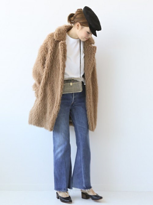 ドゥーズィエムクラス/GUASTI CAMEL ファーコート ドゥーズィエムクラス/GUASTI CAMEL Deuxieme FUR CAMEL CAMEL