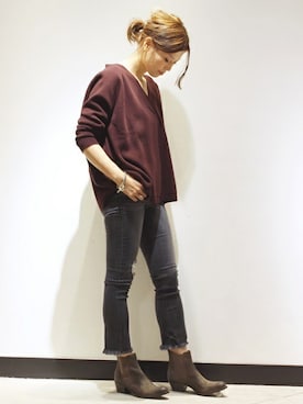 「LAVER（ラバー）のアイテム」を使った、HIROさん（レディース・164cm）の秋コーディネート