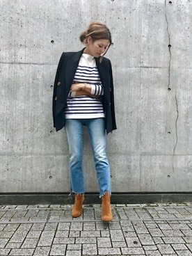 「mother（マザー）のアイテム」を使った、HIROさん（レディース・164cm）の秋コーディネート