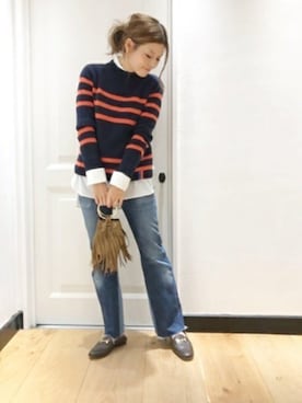 「MAISON BOINET（メゾンボワネ）のアイテム」を使った、HIROさん（レディース・164cm）の秋コーディネート