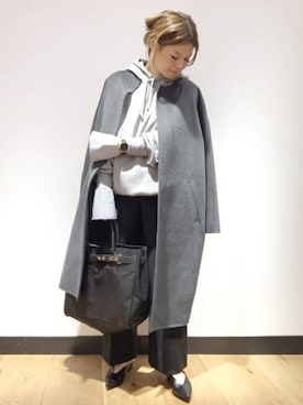 「CINOH（チノ）のアイテム（その他アウター）」を使った、HIROさん（レディース・164cm）の秋コーディネート