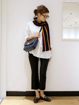 「Deuxieme Classe（ドゥーズィエムクラス）のアイテム（シャツ/ブラウス）」を使った、HIROさん（レディース・164cm）の秋コーディネート