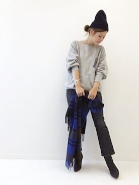 「6397（シックススリーナインセブン）のアイテム」を使った、HIROさん（レディース・164cm）の秋コーディネート