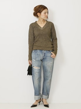 「M2MAlletier（エムツーマレティエ）のアイテム」を使った、HIROさん（レディース・164cm）の秋コーディネート