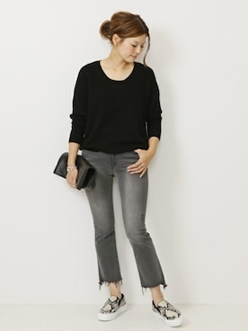 「MOTHER DENIM（マザーデニム）のアイテム」を使った、HIROさん（レディース・164cm）の秋コーディネート