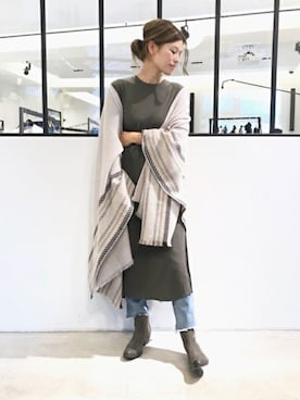 「SARTORE（サルトル）のアイテム」を使った、HIROさん（レディース・164cm）の冬コーディネート