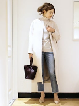 「NINA RICCI（ニナリッチ）のアイテム」を使った、HIROさん（レディース・164cm）の冬コーディネート