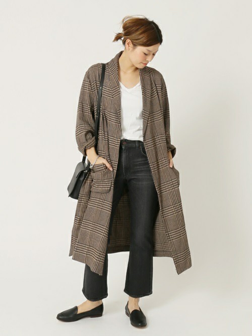 Deuxieme Deuxieme Classe チェック柄コート Classe ドゥーズィエム