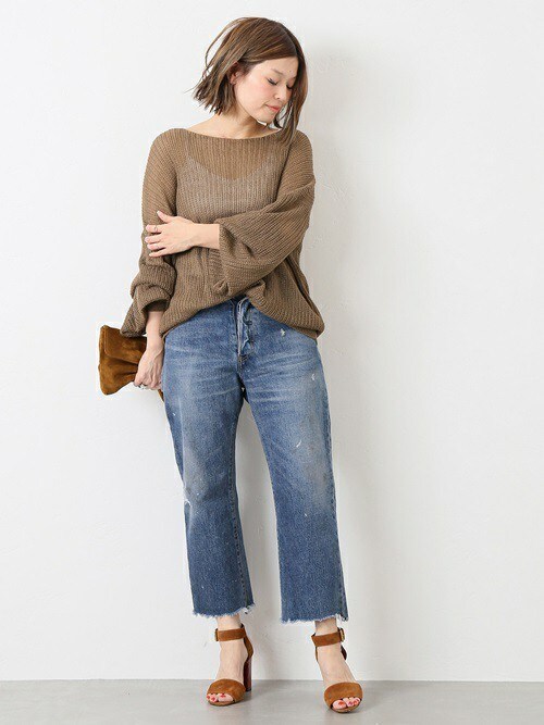 Deuxieme Classe loose knit リネン サマーニット 長袖 Deuxieme Classe（ドゥーズィエムクラス）の「loose knit