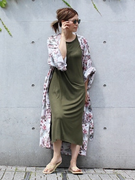 「リゾートスタイル」｜「アイテム（その他アウター）」を使った、HIROさん（レディース・164cm）の夏コーディネート
