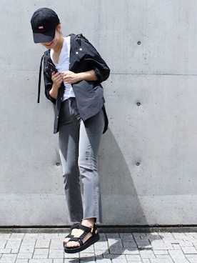 「suicoke（スイコック）のアイテム」を使った、HIROさん（レディース・164cm）の夏コーディネート