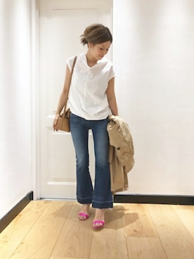 「NEBULONI E（ネブローニ）のアイテム」を使った、HIROさん（レディース・164cm）の夏コーディネート