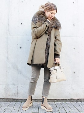 「Martin Margiela」｜「アイテム（ブーツ）」を使った、HIROさん（レディース・164cm）の秋コーディネート