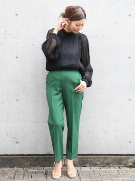 「Deuxieme Classe（ドゥーズィエムクラス）のアイテム（シャツ/ブラウス）」を使った、HIROさん（レディース・164cm）の夏コーディネート