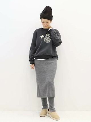 新品未使用　Deuxieme Classe CAPRI RIB スカート　グレー Deuxieme Classe（ドゥーズィエムクラス）の「CAPRI RIB スカート