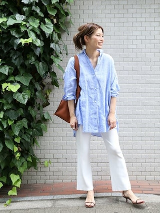 美品＊ミューズドゥドゥーズィエムクラスOVER WASH シャツ リネン100% 美品＊ミューズドゥドゥーズィエムクラスOVER WASH シャツ