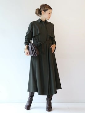 「Deuxieme Classe（ドゥーズィエムクラス）のアイテム（ブレスレット）」を使った、HIROさん（レディース・164cm）の秋コーディネート