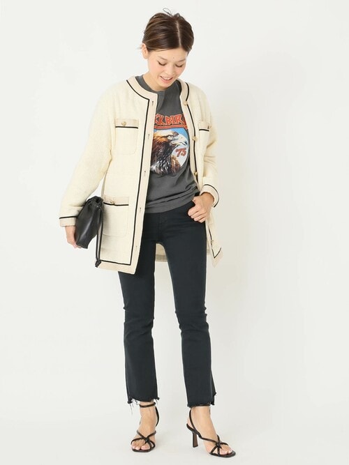 セール】【MOTHER/マザー】 FADED BLACK INSIDER CROP（デニム