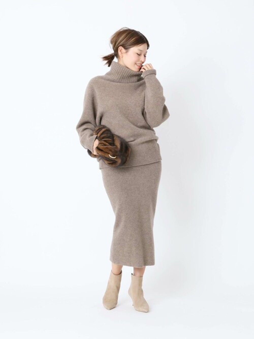 ロングスカートDeuxieme Classe Wool knit スカート