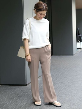 「Zanchetti（ザンチェッティ）のアイテム」を使った、HIROさん（レディース・164cm）の春コーディネート