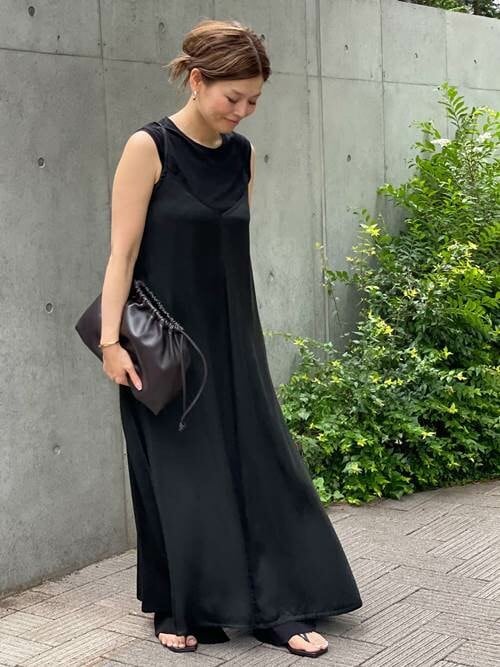 新品 Deuxieme Classe impressiveワンピース ブラック Deuxieme Classe（ドゥーズィエムクラス）の「*impressive ワンピース