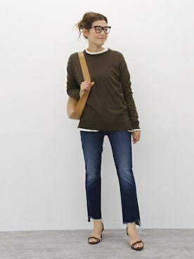 「mother（マザー）のアイテム」を使った、HIROさん（レディース・164cm）の秋コーディネート