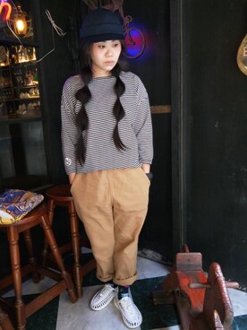 「US（アス）のアイテム」を使った、Miruco Tsai🇹🇼さん（レディース・163cm）の春コーディネート