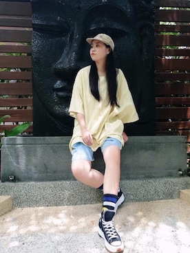 「US（アス）のアイテム」を使った、Miruco Tsai🇹🇼さん（レディース・162cm）の夏コーディネート