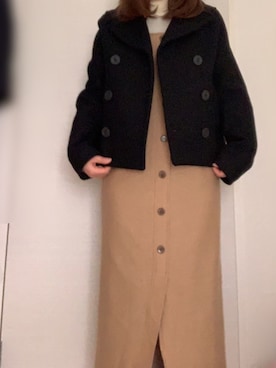 「フユコーデ」｜「アイテム（その他アウター）」を使った、ぷぅさん（レディース・154cm）の冬コーディネート