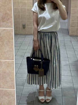 「EIZO（エイゾー）のアイテム」を使った、ぷぅさん（レディース・154cm）の夏コーディネート