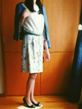 「肩掛け」｜「アイテム（ブルゾン）」を使った、みやのさん（レディース・160cm）の秋コーディネート
