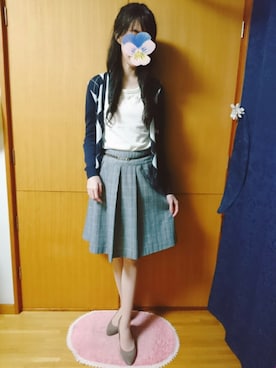 「IMAGE（イマージュ）のアイテム（スカート）」を使った、みやのさん（レディース・160cm）の春コーディネート