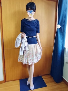 「PATTERN・fiona （パターンフィオナ）のアイテム（トップス）」を使った、みやのさん（レディース・160cm）の夏コーディネート