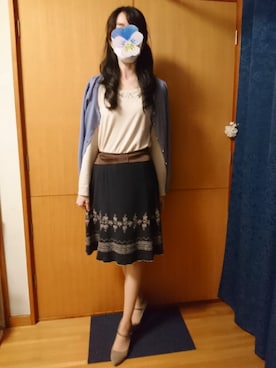 「nanette lepore（ナネットレポー）のアイテム（スカート）」を使った、みやのさん（レディース・160cm）の冬コーディネート