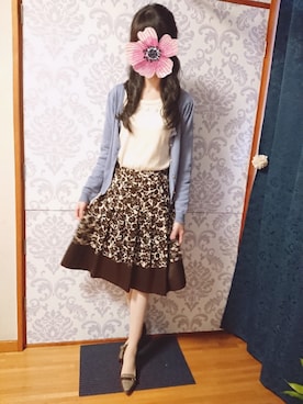 「PATTERN・fiona （パターンフィオナ）のアイテム（トップス）」を使った、みやのさん（レディース・160cm）の春コーディネート