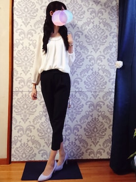 「RU（アールユー）のアイテム（パンツ）」を使った、みやのさん（レディース・160cm）の夏コーディネート