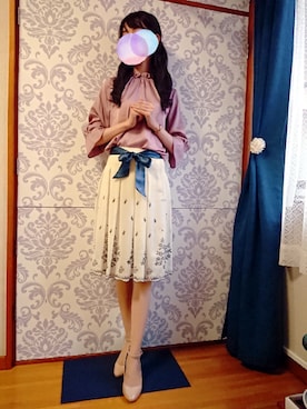 「IMAGE（イマージュ）のアイテム（スカート）」を使った、みやのさん（レディース・160cm）の秋コーディネート