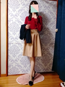 「M.deux（エムドゥ）のアイテム（スカート）」を使った、みやのさん（レディース・160cm）の冬コーディネート