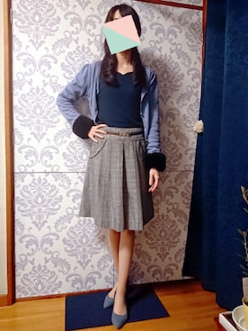 「IMAGE（イマージュ）のアイテム（スカート）」を使った、みやのさん（レディース・160cm）の冬コーディネート