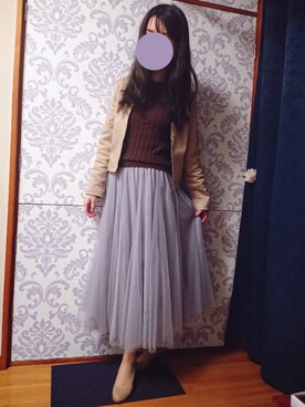 スカートを使った グレー ブラウン の人気ファッションコーディネート Wear