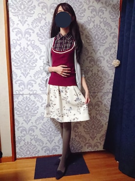 「サックスブルー」｜「アイテム（トレンチコート）」を使った、みやのさん（レディース・160cm）の秋コーディネート