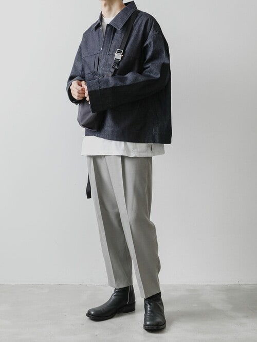 セール】W/RY/PE SERGE TAPERED TROUSERS（スラックス