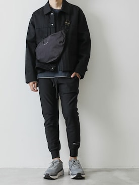 「CRAMSHELL（クラムシェル）のアイテム」を使った、AT_MMさん（メンズ・173cm）の秋コーディネート