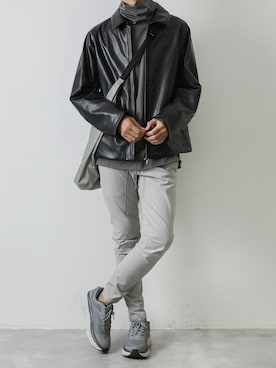 「CRAMSHELL（クラムシェル）のアイテム」を使った、AT_MMさん（メンズ・173cm）の秋コーディネート