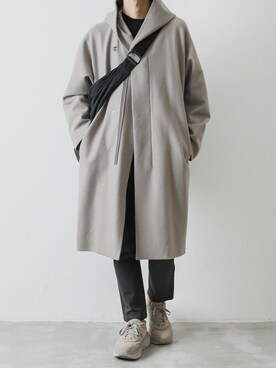 「ATTACHMENT（アタッチメント）のアイテム（モッズコート）」を使った、AT_MMさん（メンズ・173cm）の冬コーディネート