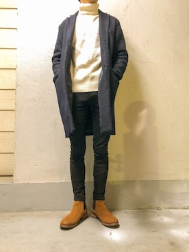 「URBAN RESEARCH（アーバンリサーチ）のアイテム（ブーツ）」を使った、りきさん（メンズ・163cm）の冬コーディネート