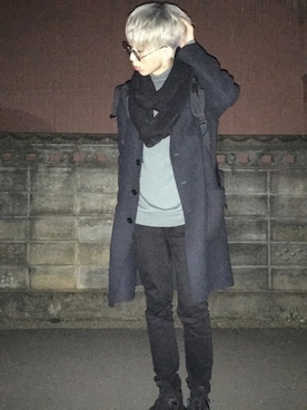 「ハイテクスニーカー」｜藤永拓さん（メンズ・172cm・10代）の冬コーディネート